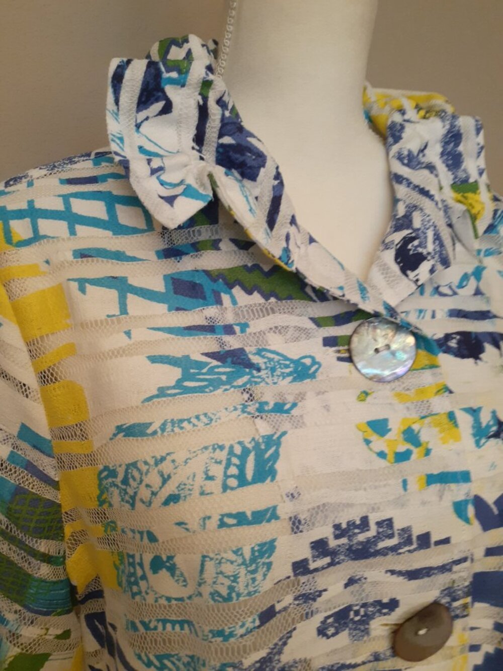 Multiples Net Stripes Jacket - Picture 4 of 12